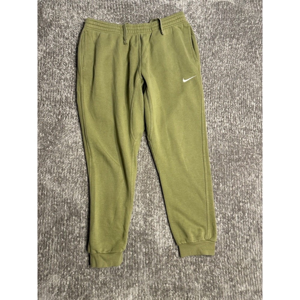 Nike  Jogger Sweatpants Mens L Green Tapered Tech Club Fleece 716830-334